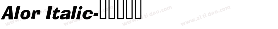 Alor Italic字体转换